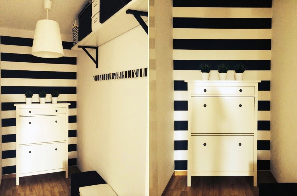 przedpokój czarno-biały, aranżacja black&white; black and white hallway