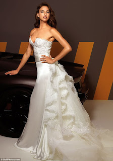 irina shayk sexy bridal dress for ronaldo