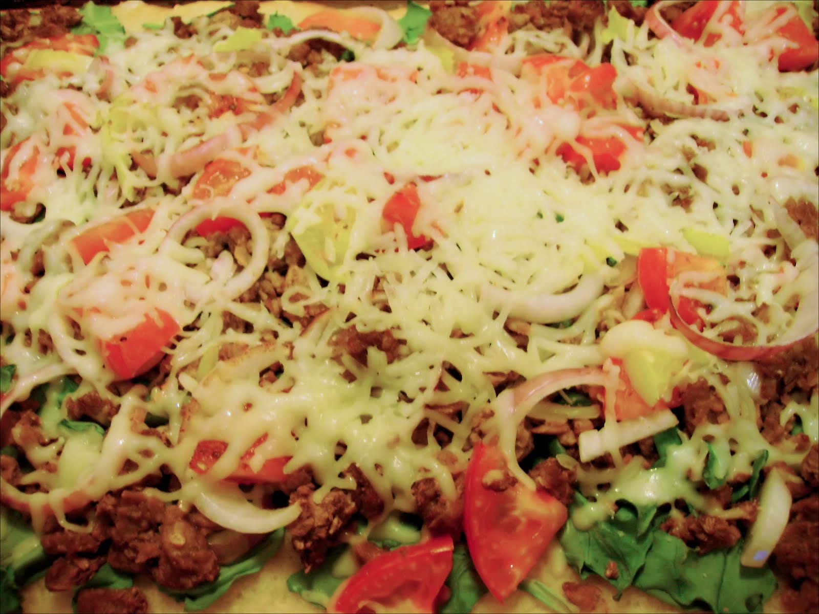 Becky Cooks Lightly Garden Fresh Pizza with Vegetarian Sausage