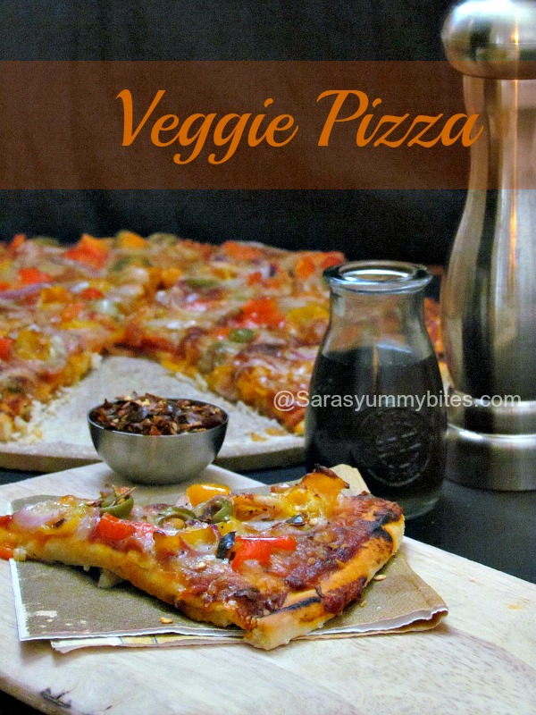 Thin Crust Veggie Pizza SarasYummyBites