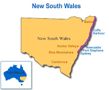 Carte du New South Wales (NSW)