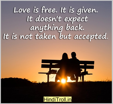 Love Is Free. It Is Given | Love Quotes English Wallpaper |