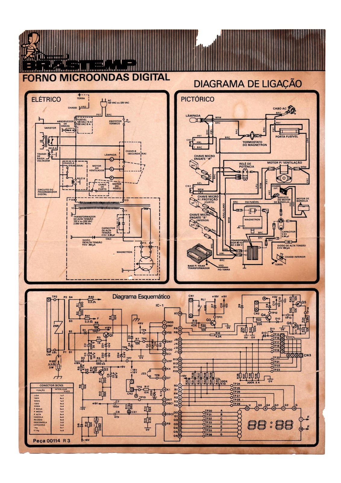 Esquema Elétrico do Forno de Microondas Brastemp Josias Refrigeração