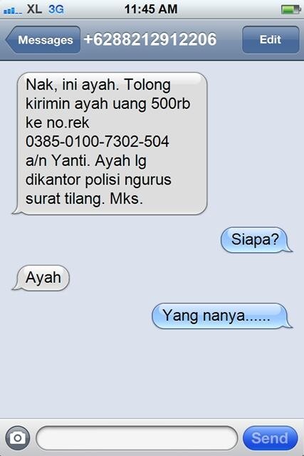 Beberapa Modus SMS Penipuan Dan Cara Mengatasinya Dengan Unik