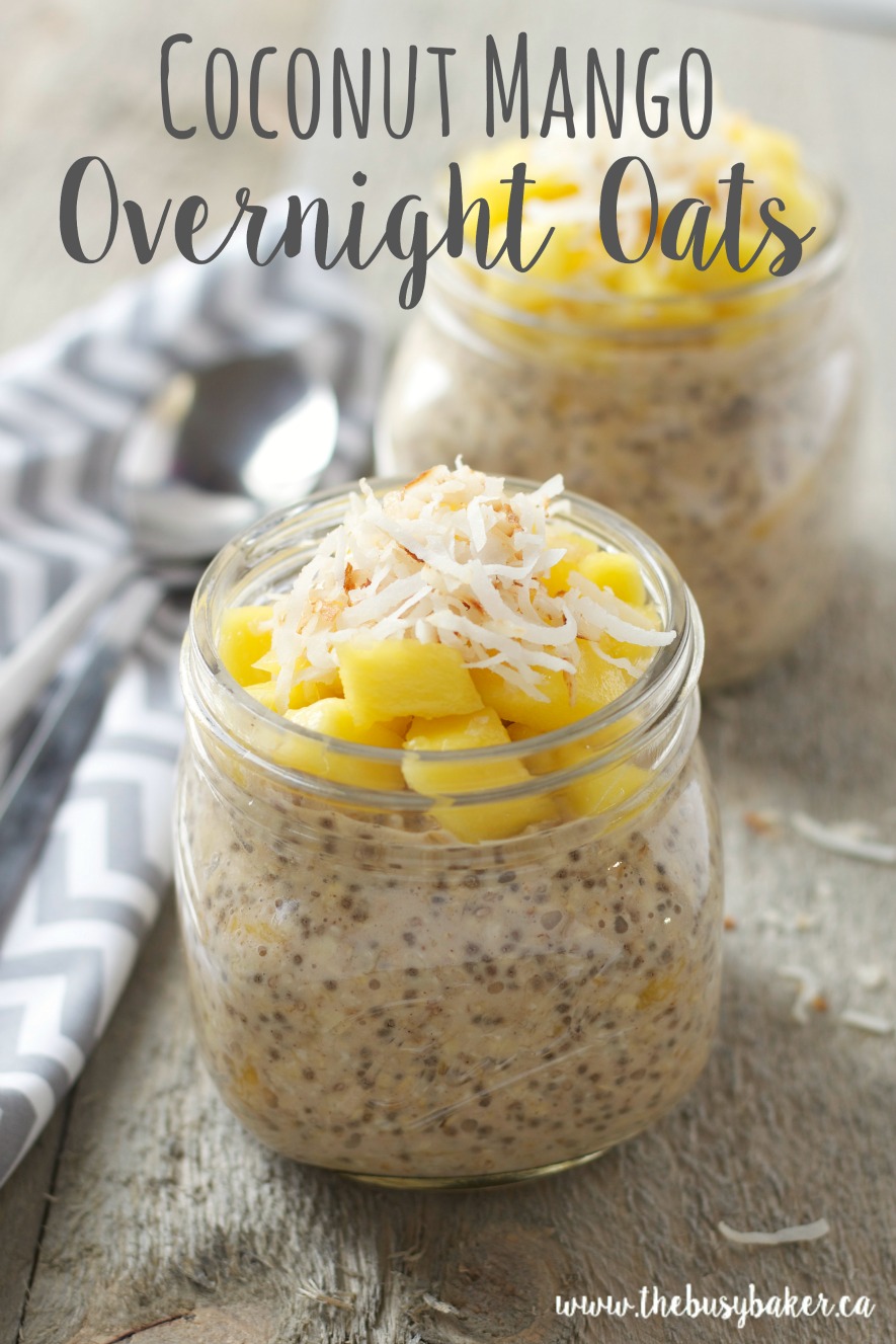 Coconut Mango Overnight Oats The Busy Baker