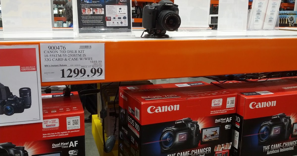 Canon EOS 70D DSLR Camera Bundle Costco Weekender