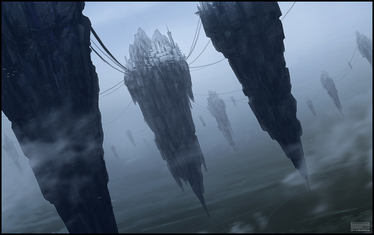Mark Molnar Sketchblog Of Concept Art And Illustration Works Floating Islands Speedpainting