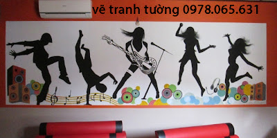 vẽ tranh tường quán karaoke vẽ tranh tường,vẽ tranh tường quán cafe