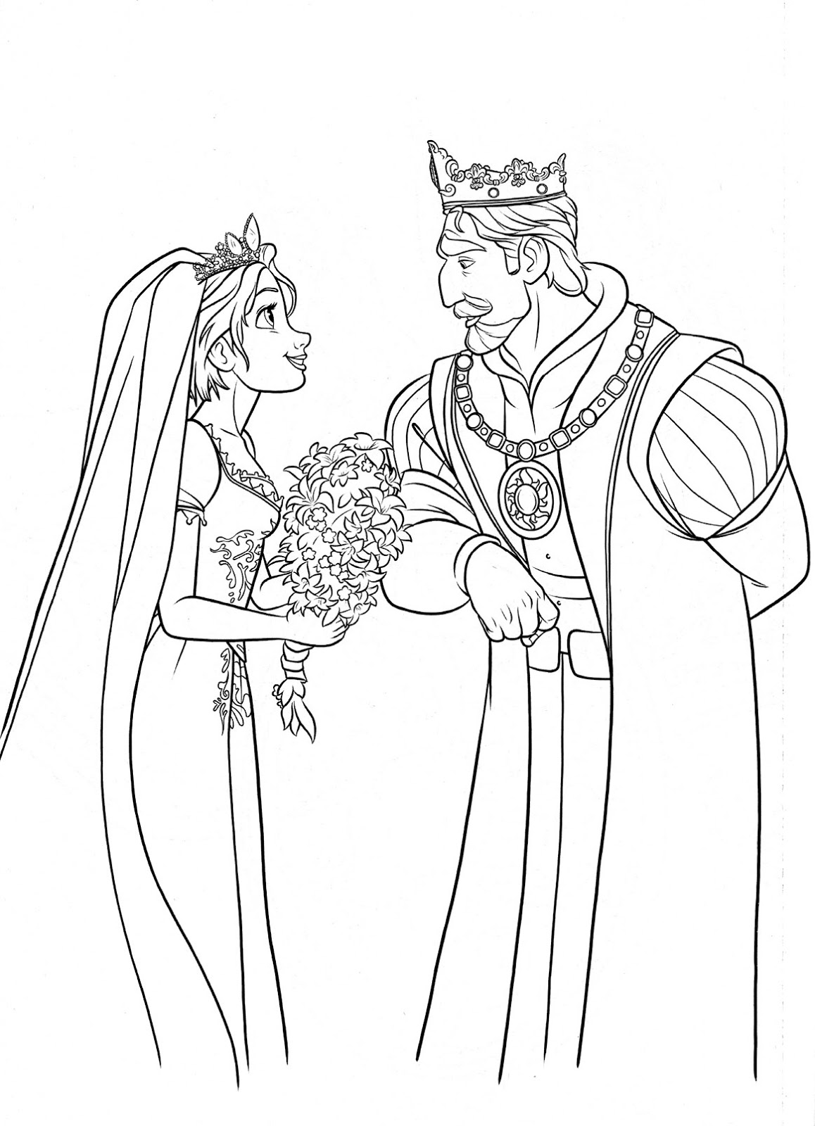 Kids Under 7 Tangled Rapunzel Coloring Pages
