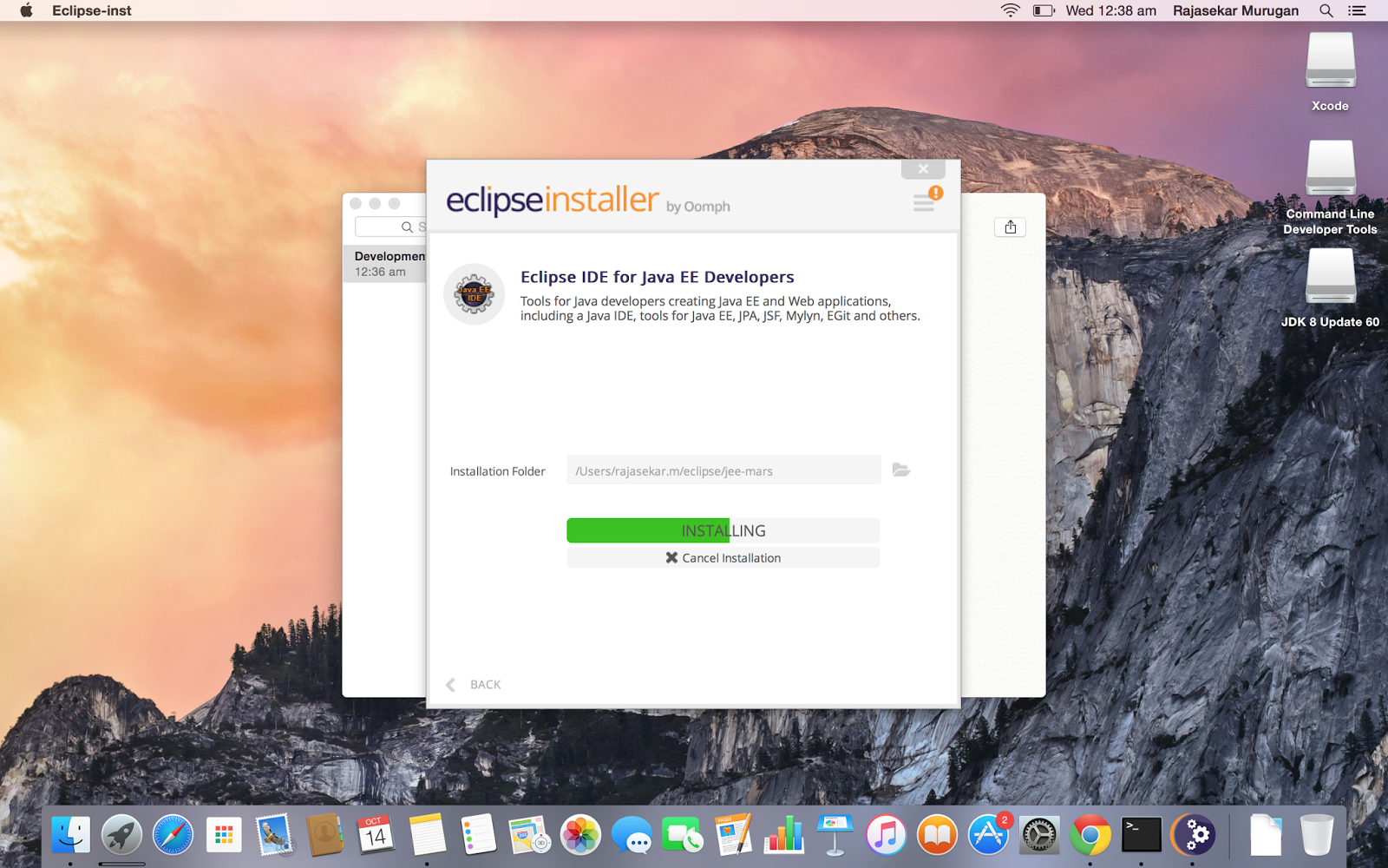 eclipse for mac os x yosemite