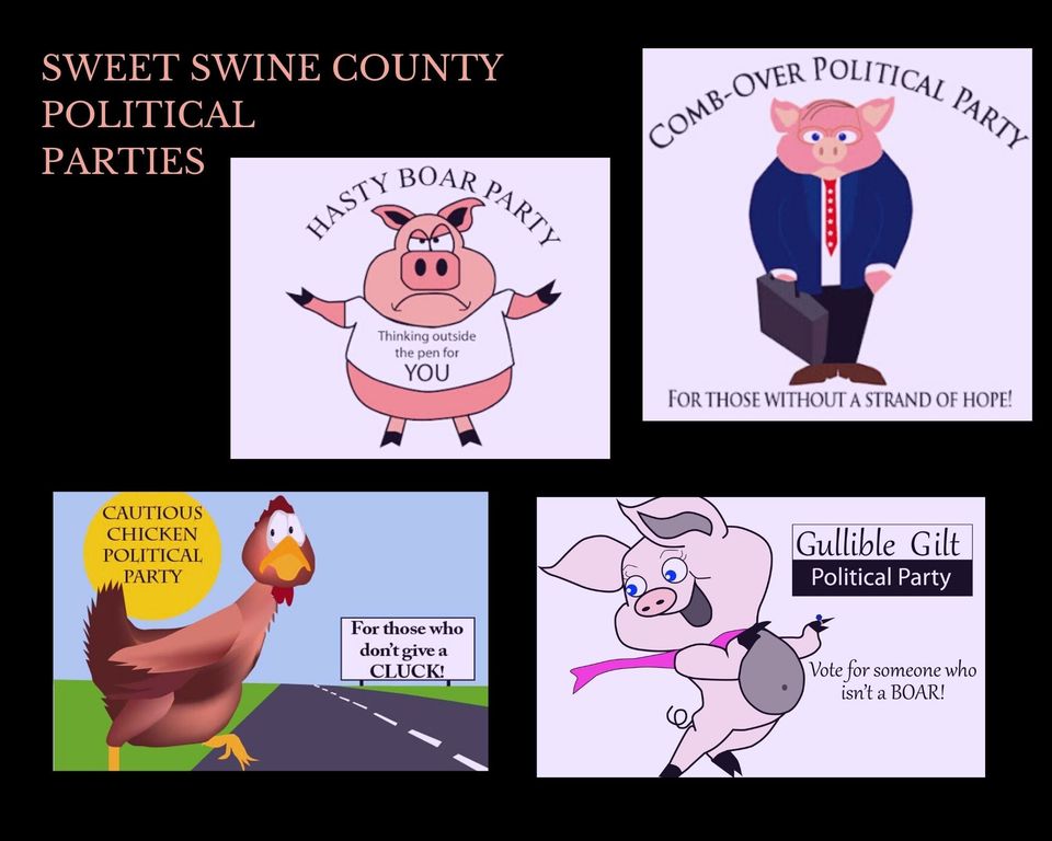 The 2016 Sweet Swine County Presidental Campaign unfolds on the soap "As the Corn Grows"