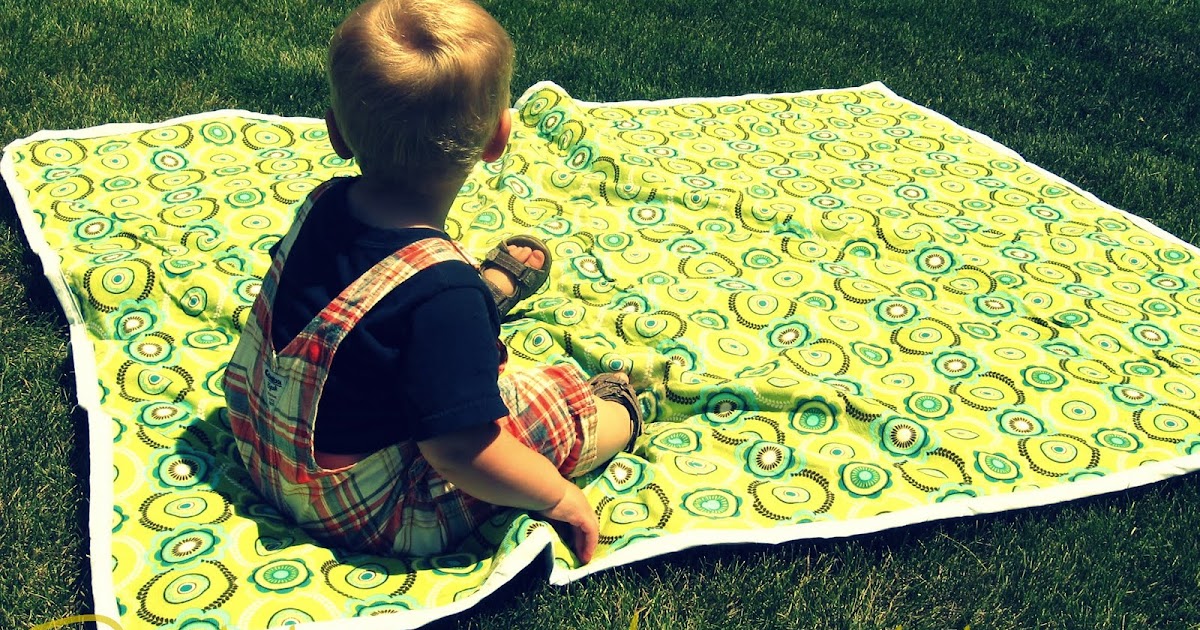 Pattern Shmattern Tutorial Curtain Upcycled to Waterproof Picnic Blanket