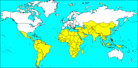 peta dunia negara berkembang