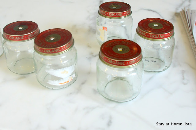 baby food jar craft turning them into sippers