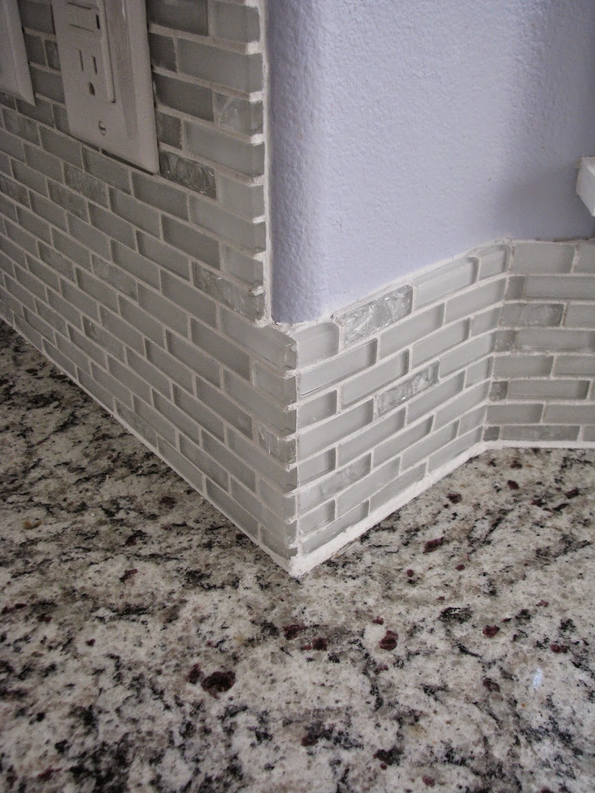 My SoCalled DIY Blog Tiling Backsplash in a Bay Window with Rounded