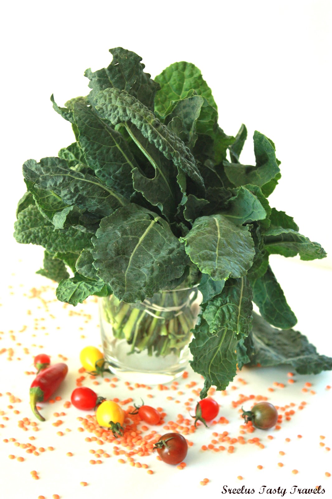 Sreelus Tasty Travels All about Balance Kale & Red Masoor Dal Sabji