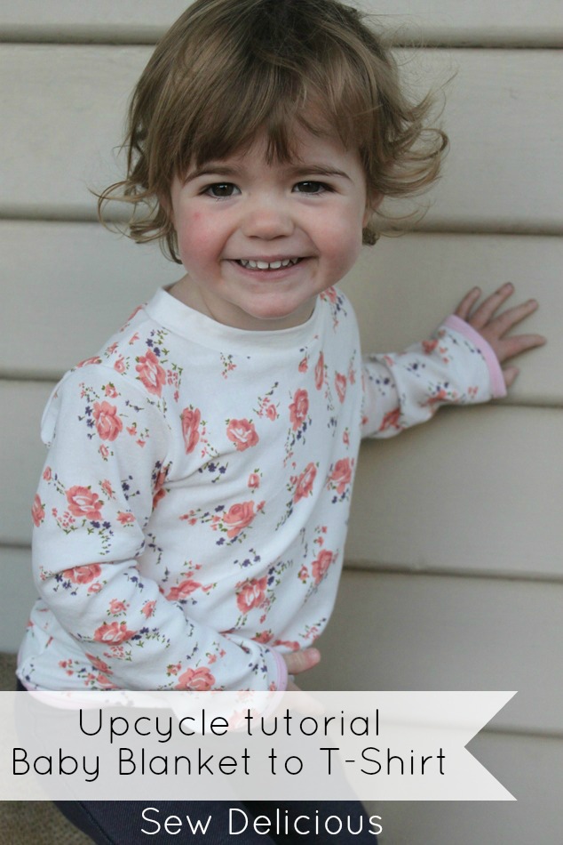 Upcycle Tutorial Baby Blanket to Kid's TShirt Sew Delicious