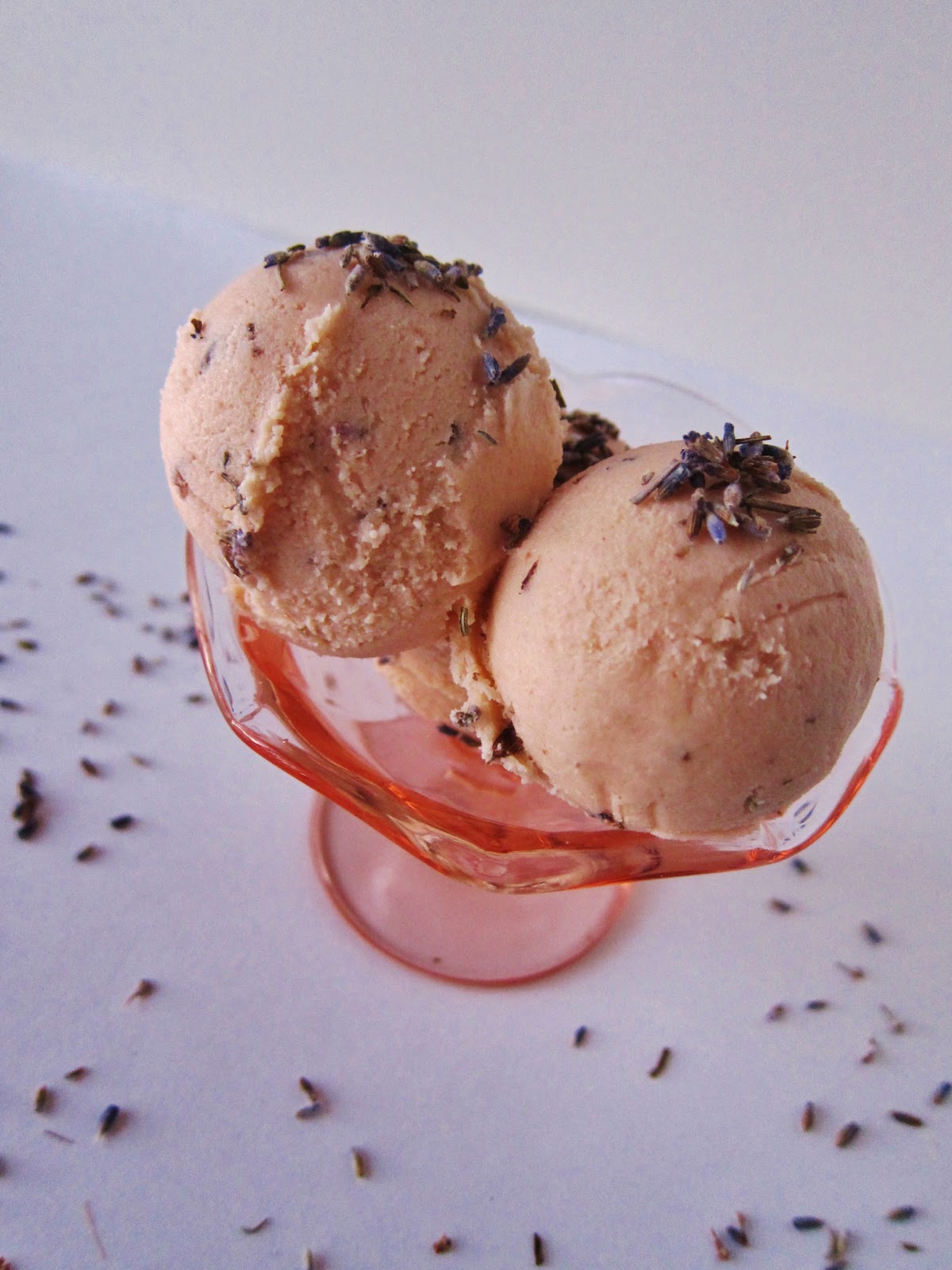 Raw Pink Grapefruit Lavender Ice Cream Fragrant Vanilla Cake