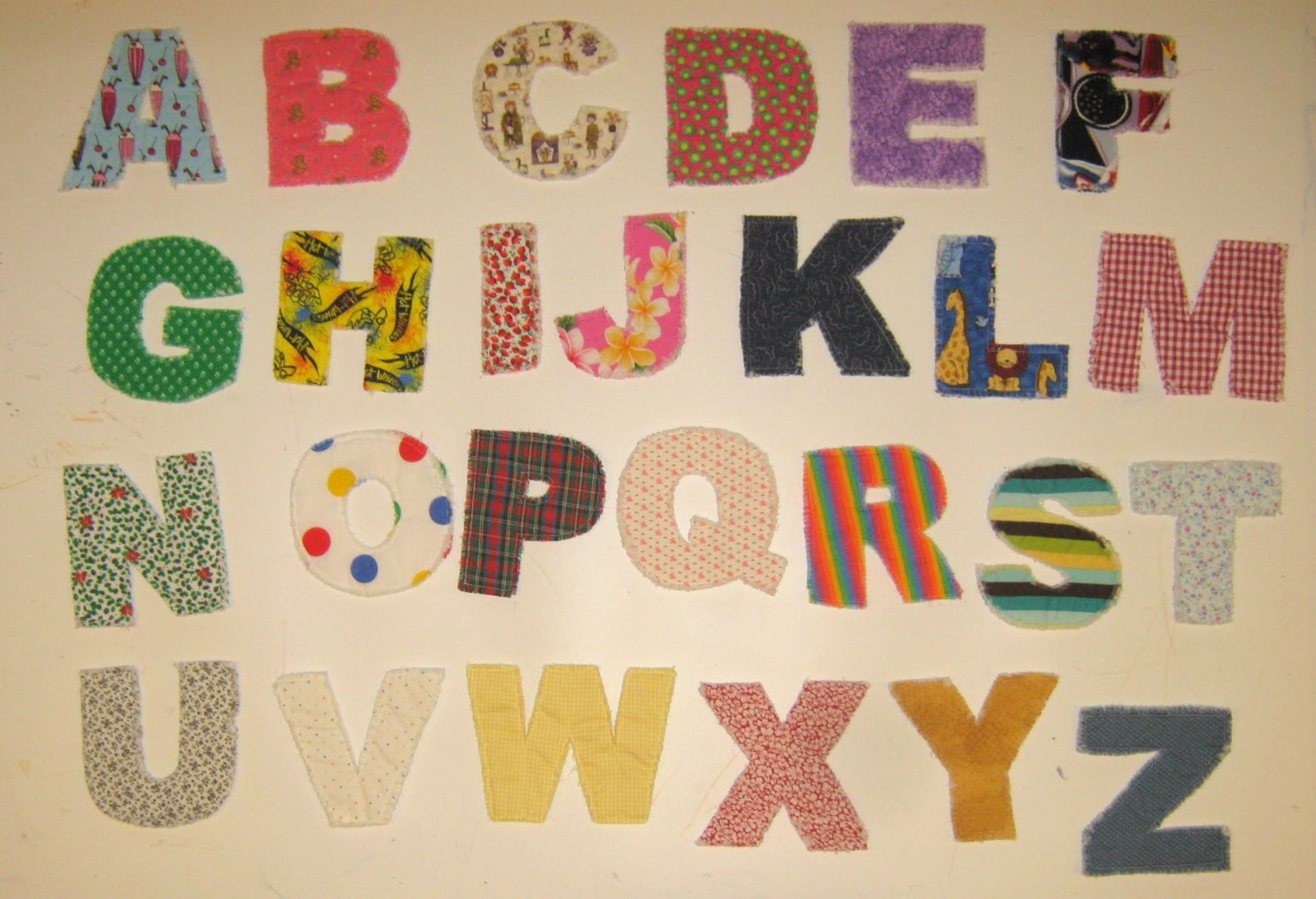 Look What I Made Rag quilt letters