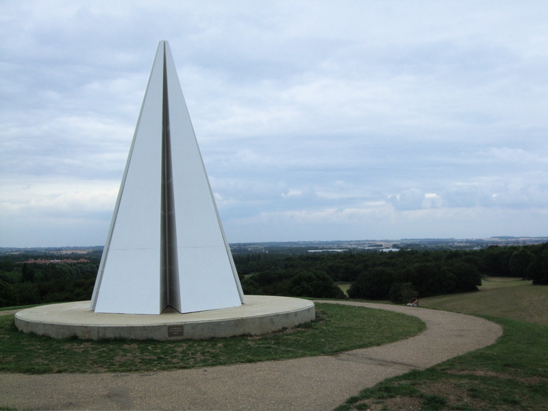 Halfie Light Pyramid appears and dinosaur changes colour in Milton Keynes