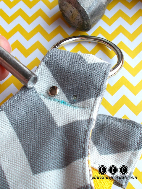 How to add rivets to your handmade handbags by Ginas Craft Corner @ ginascraftcorner.com