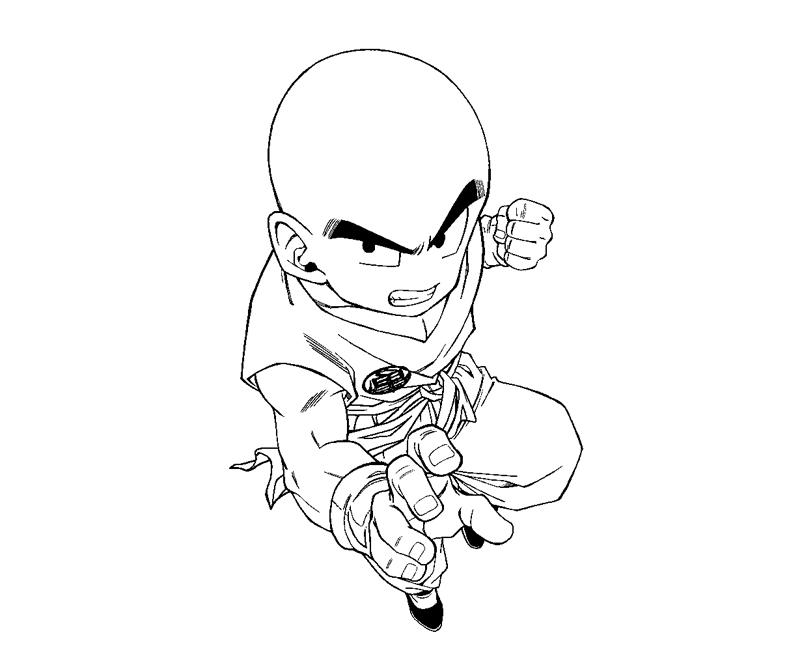 Krillin 1 Coloring Crafty Teenager
