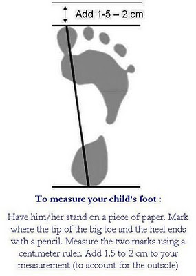 shoe chart baby toddler cm mum enlarge