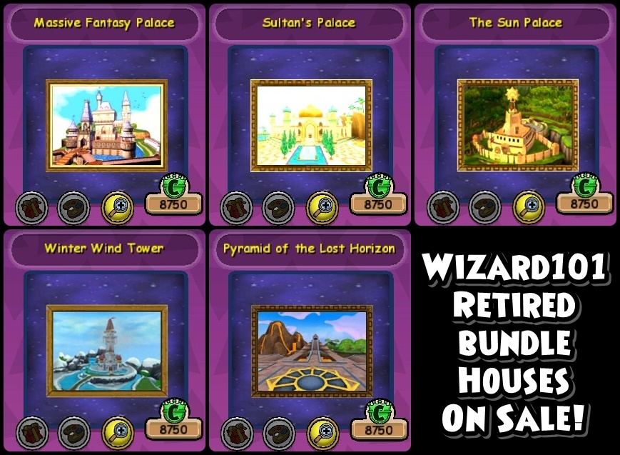 Blaugust Day 27 Retired Wizard101 Bundle Houses Available Only For