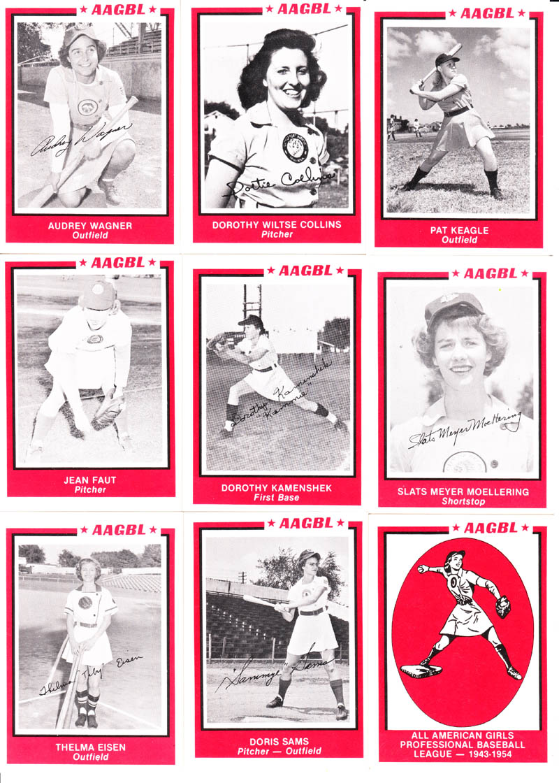 Captive Wild Woman AllAmerican Girls Professional Baseball League AAGBL Trading Cards