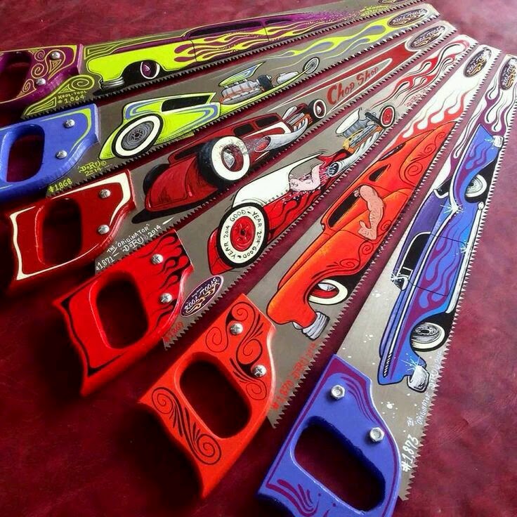 Just A Car Guy painted saw blades, damn... very nice