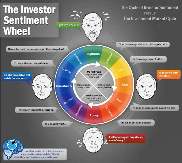 Elliot Wave Part 1 - Investor Sentiment, Crowd Psychology And The Elliot Wave Theory. The thing with the stock market is that Fundamental Analysis will tell you that a stock is worth a bit more than it is currently selling for. But some news comes up and all of a sudden the price actually falls further. This is because markets are driven by people. And people are driven by emotions. And that's where Elliot Wave Theory comes in. Elliot Wave theorizes that people naturally shift between greed and fear. It further states that it moves in a predictable 5-wave pattern.