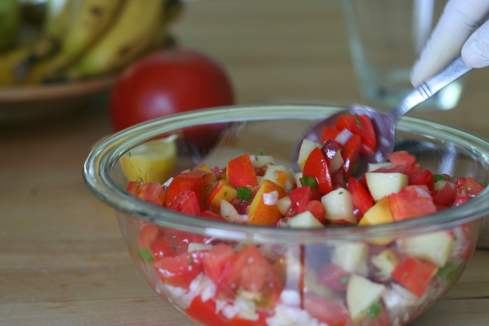 Tilapia with Tomato Peach Salsa Healthy Eating for Ordinary People