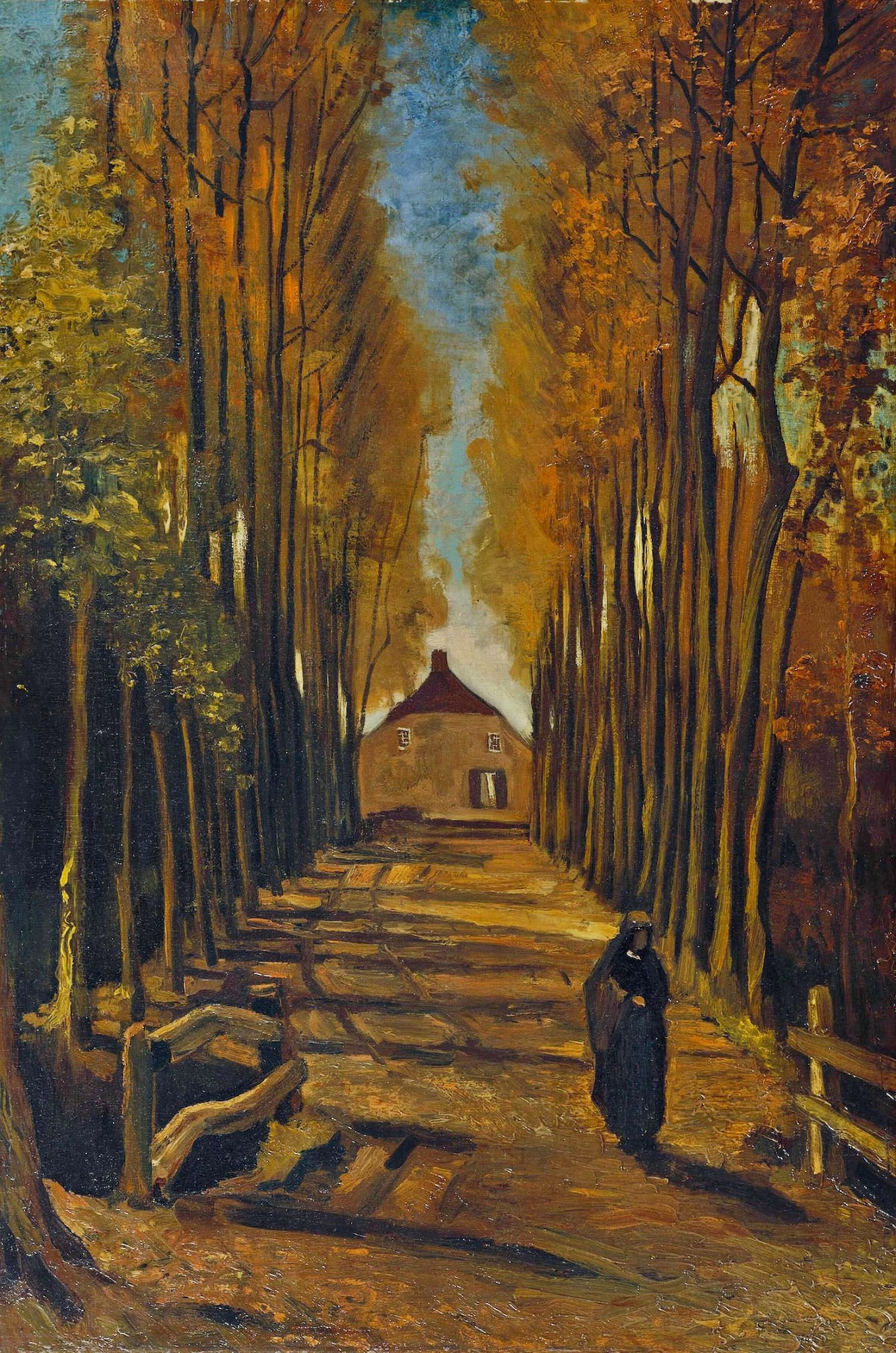 Avenue of Poplars in Autumn by Vincent van Gogh