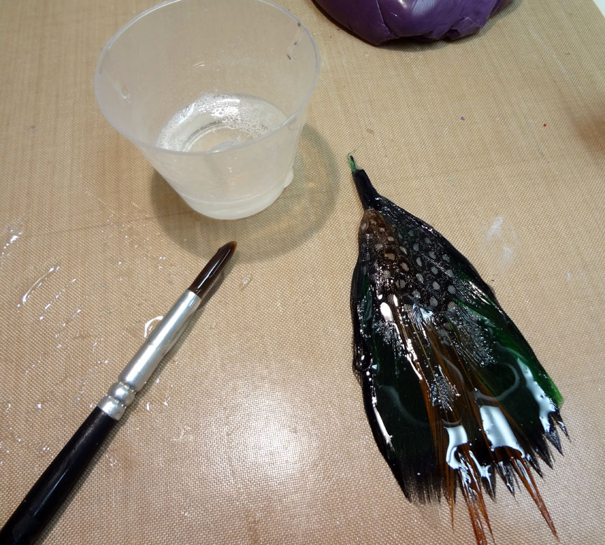 Resin Crafts How To Glaze a Feather With Jewelry ResinPart One
