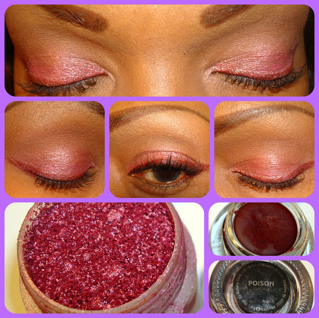 Makeup Geek Poison Gel Liner & Mac Pink Glitter