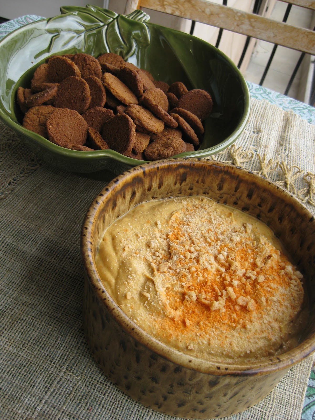 Within My Means: Pumpkin ~ Cream Cheese Dip with Gingersnaps