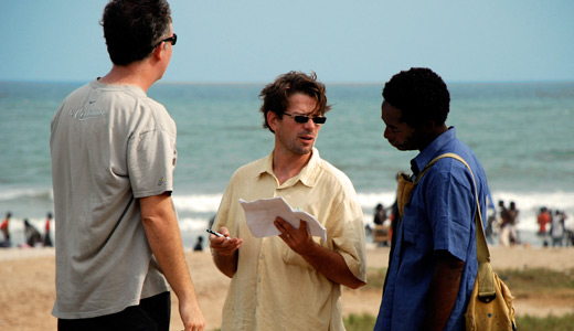 Filmmaker Deron Albright center with cinematographer Aaron T Bowen Filmmaker Deron Albright center with cinematographer Aaron T Bowen