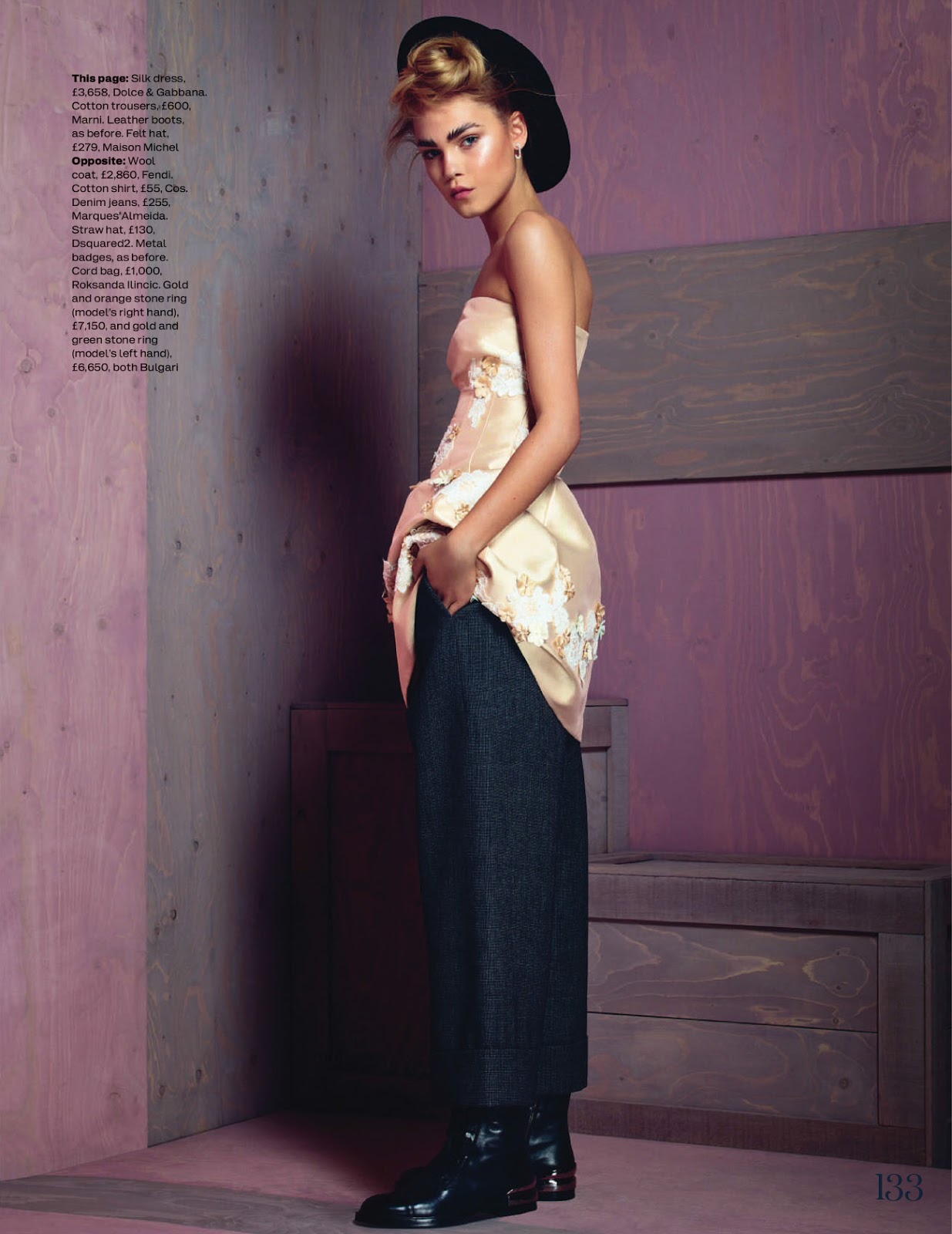 the clash: line brems by kal griffig for uk elle july 2014 | visual