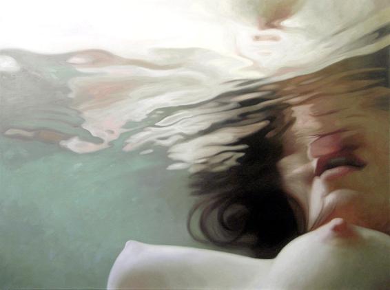 alyssa monks pintura hiper realista mulheres nuas no banho