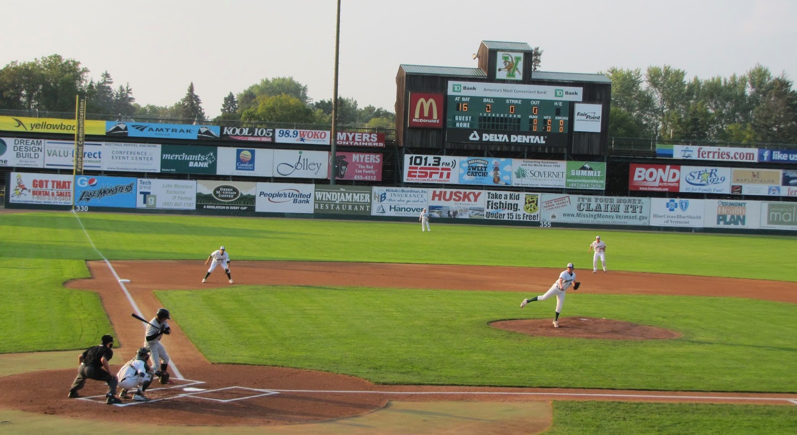 Burlington's Centennial Field, home of the Vermont Lake Monsters