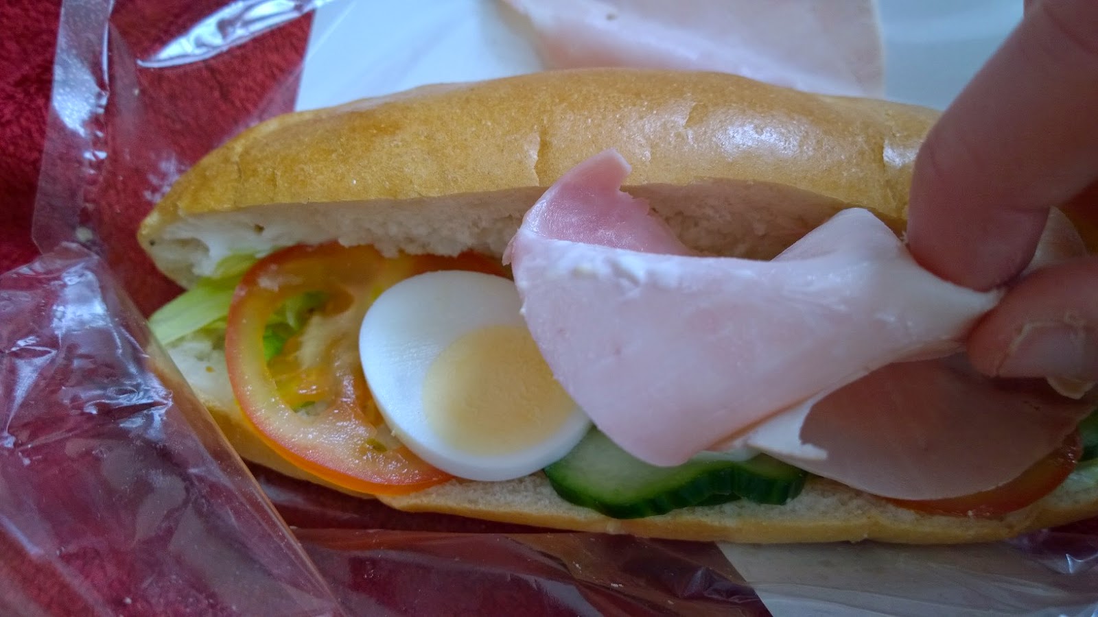 Greggs Chicken and Bacon Layered Salad/Ham Salad Sub Toto Eats The World