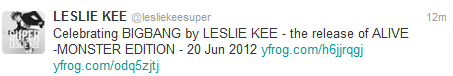 [Tweet] Actualización de Twitter de Leslie Kee Leslie+kee