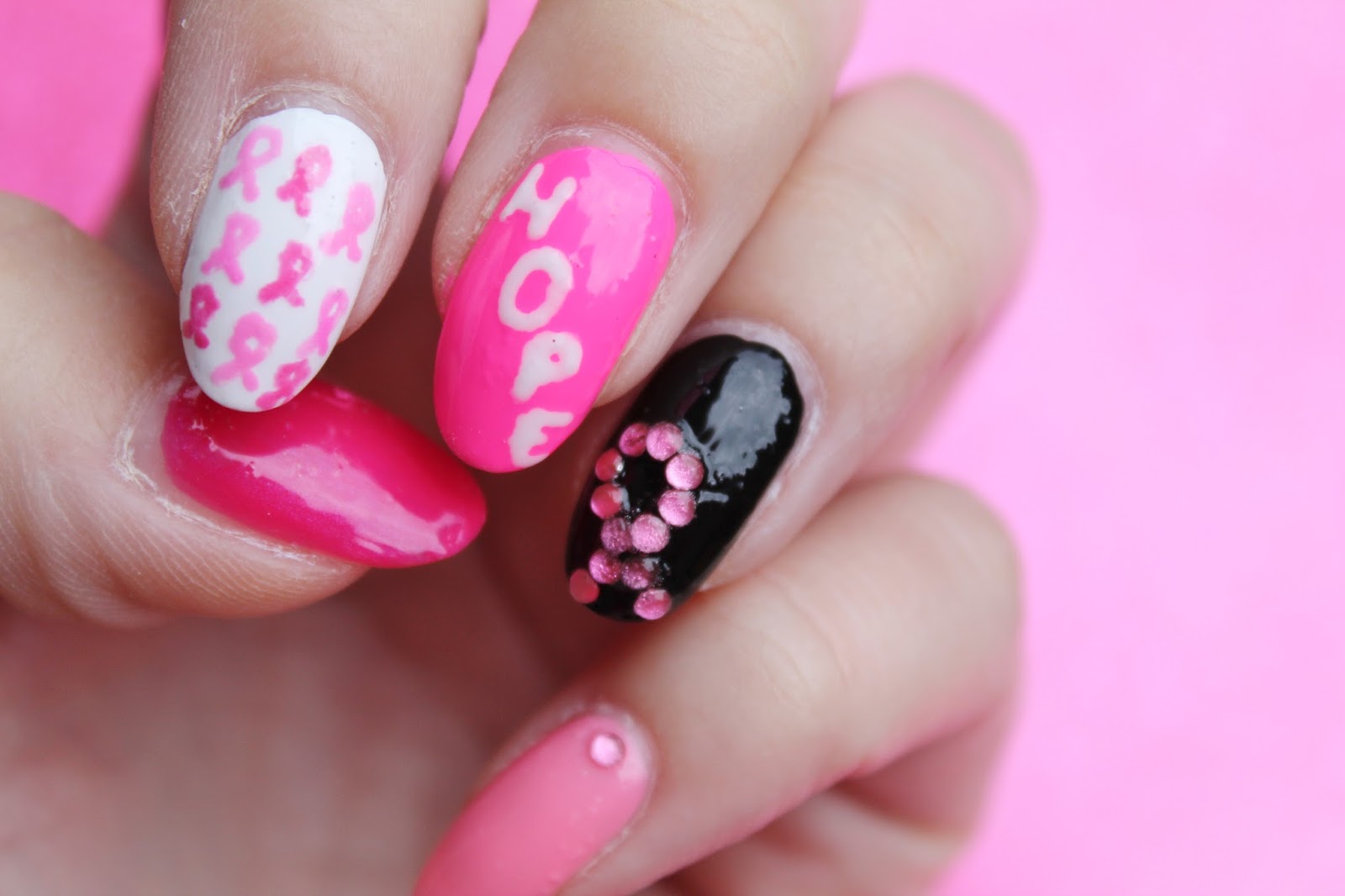 1. Breast Cancer Awareness Nail Art Decals - wide 6