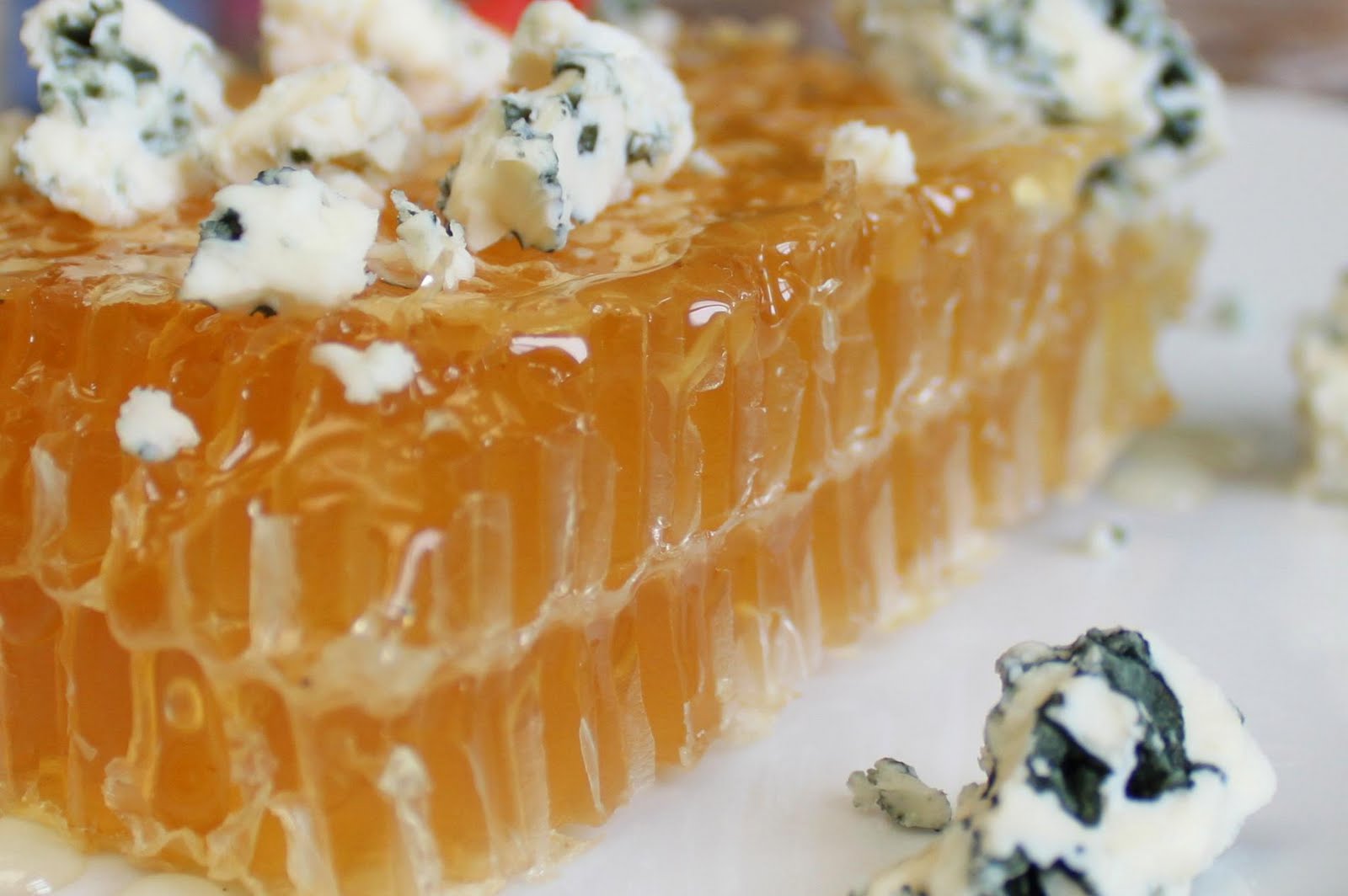 Fat and Happy Blog Comb of Honey and Blue Cheese Appetizer