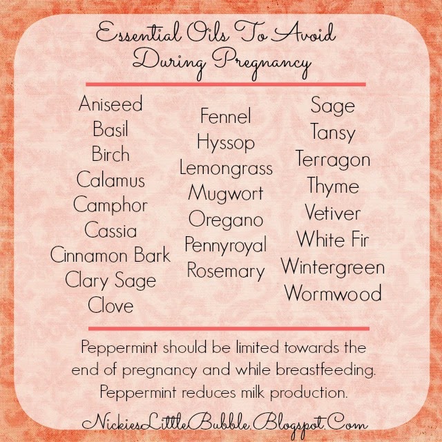 Life Inside Nickie's Little Bubble Oils to avoid during pregnancy