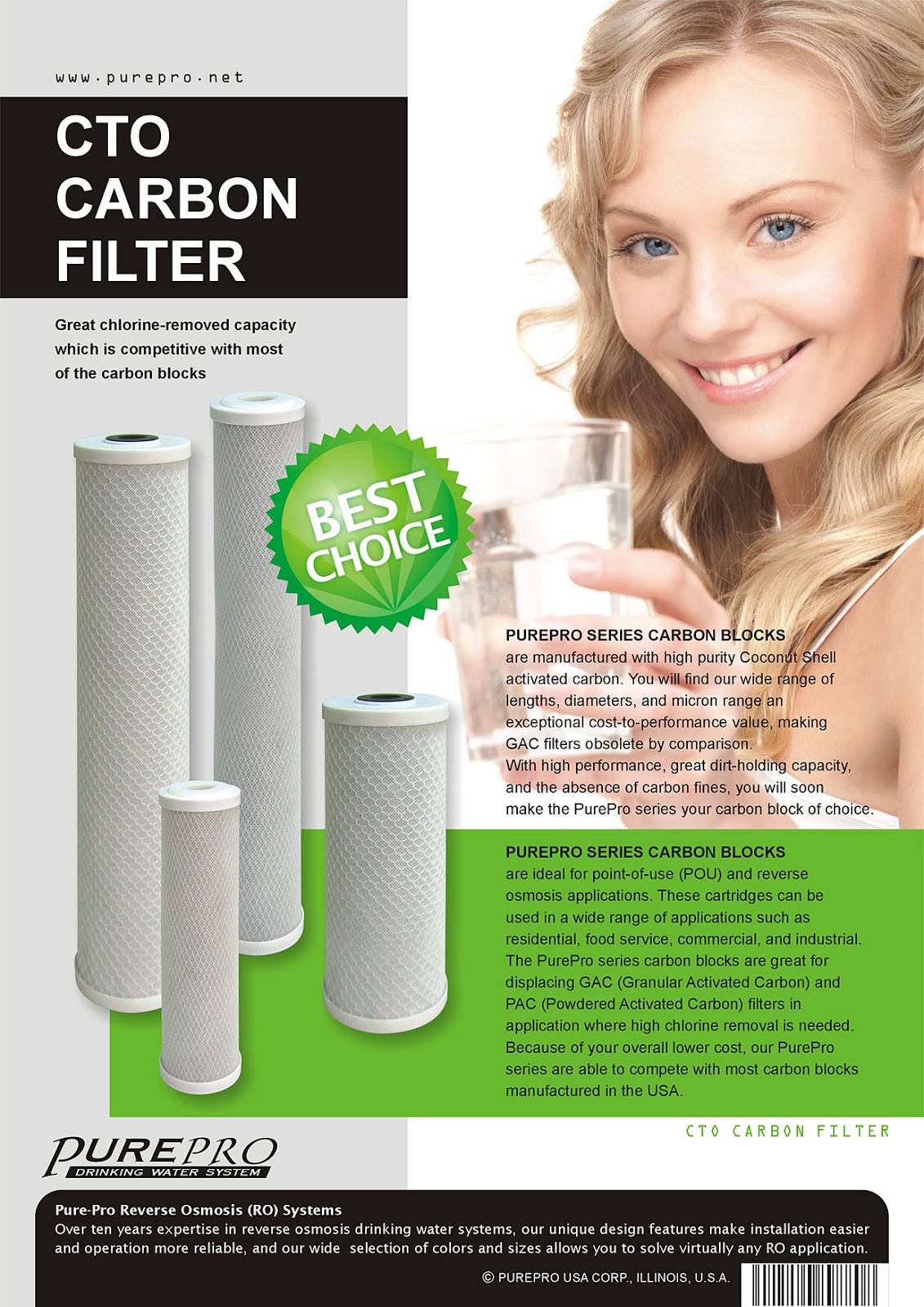 Pure Pro USA Quality Water Filters PurePro® Carbon Block Filters