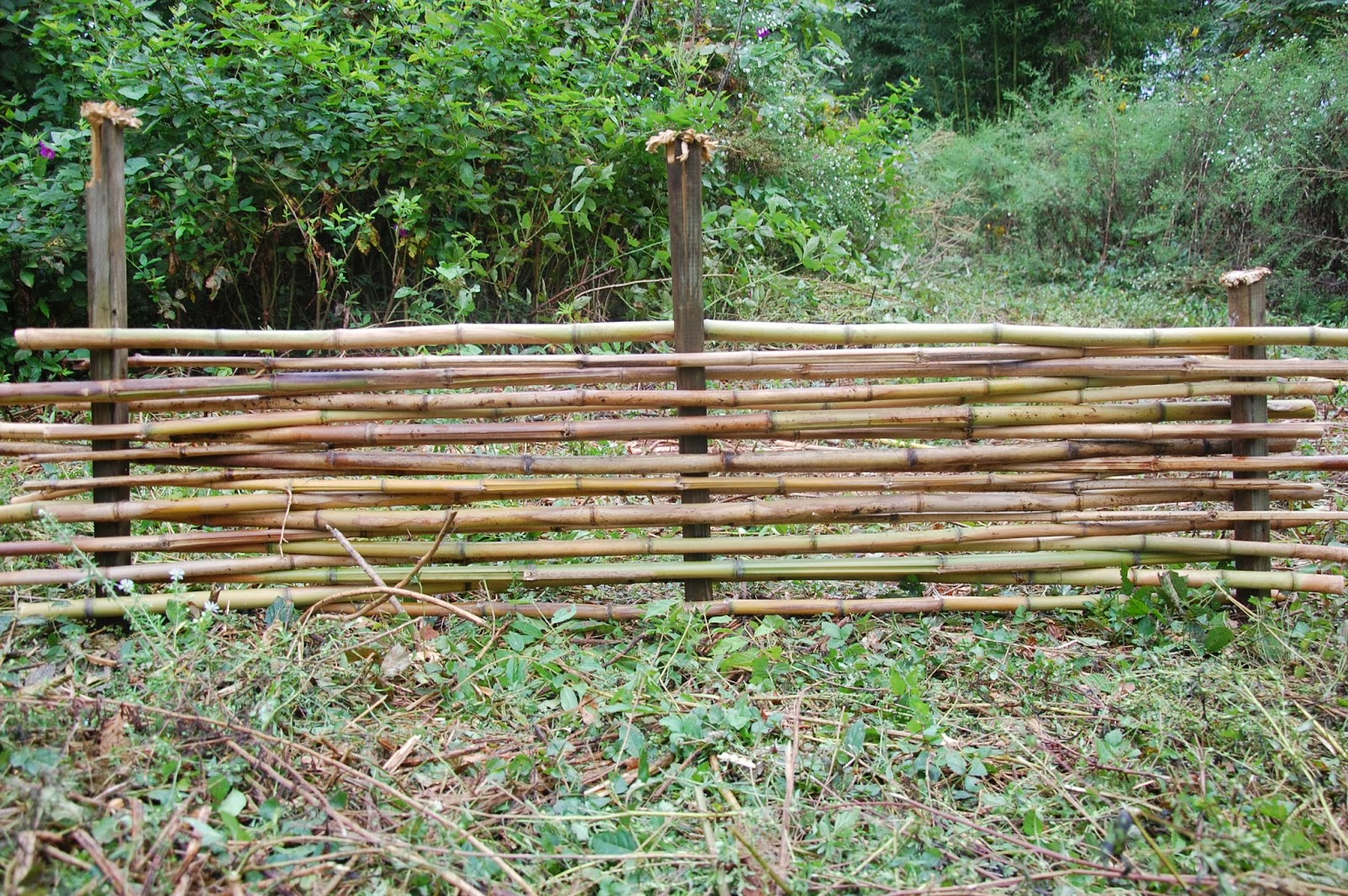The Hippie Homestead Building a Raised Bed with Bamboo