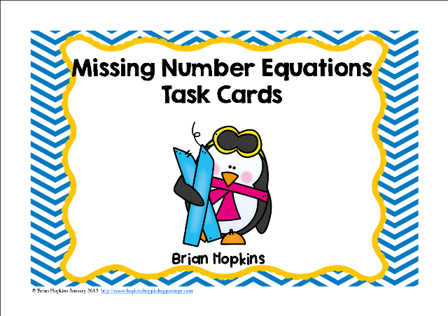 https://www.teacherspayteachers.com/Product/Penguin-Missing-Number-Equations-Task-Cards-1645079