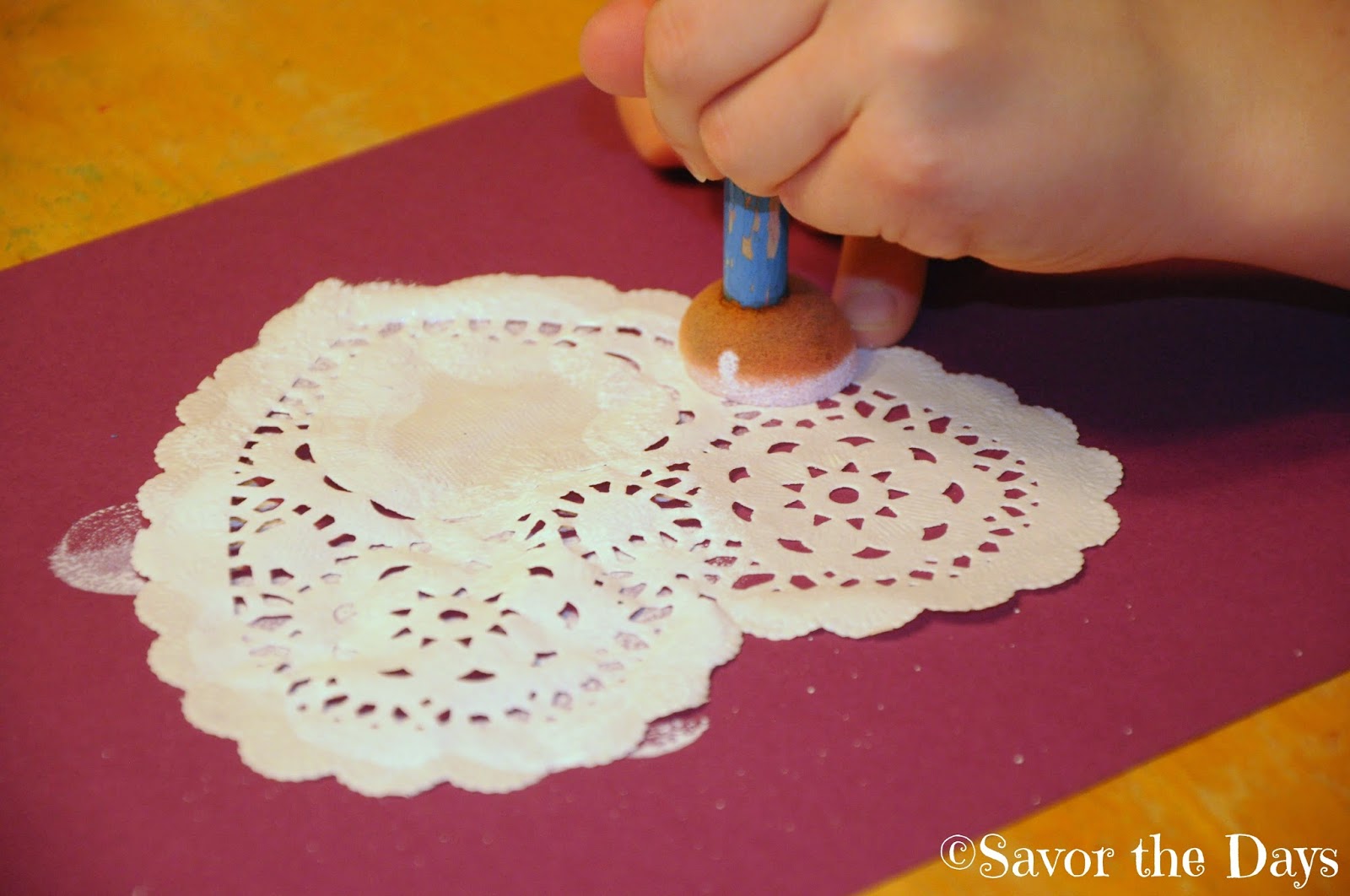 Painting Doilies For Valentine S Day
