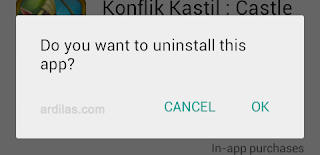 Pertanyaan untuk meng-uninstall - Cara Uninstall / Hapus Aplikasi Game Konflik Kastil Android